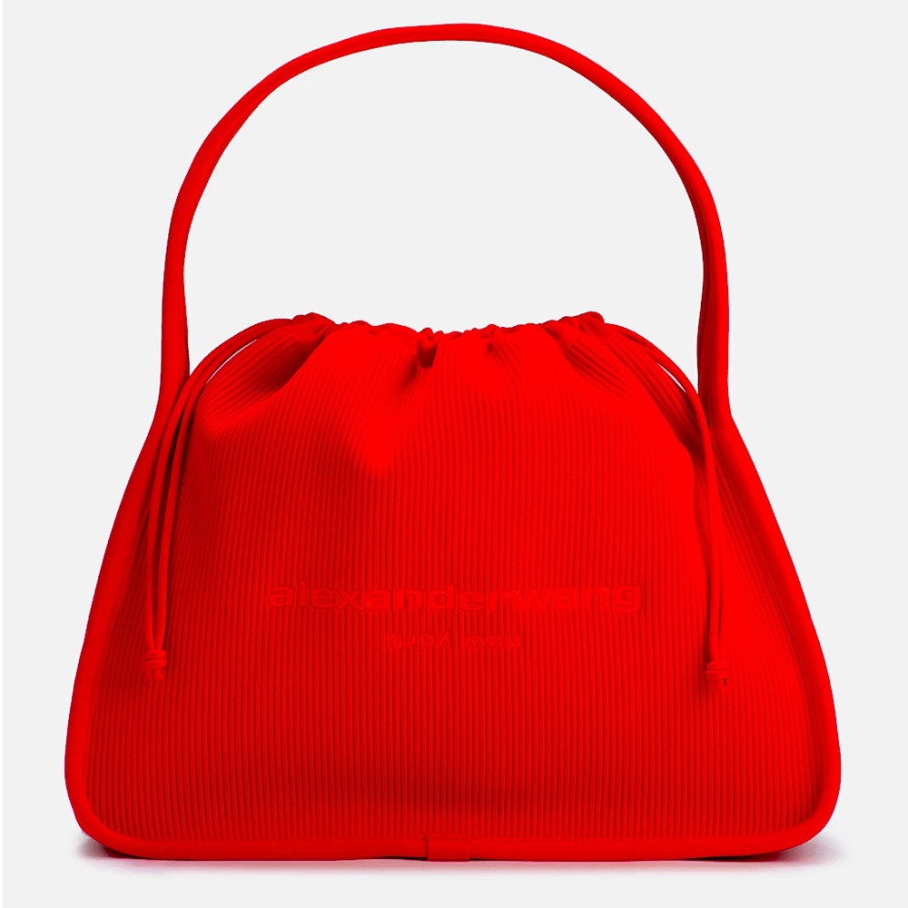 Alexander Wang Red Ryan Large Rib Knit Bag 🔥